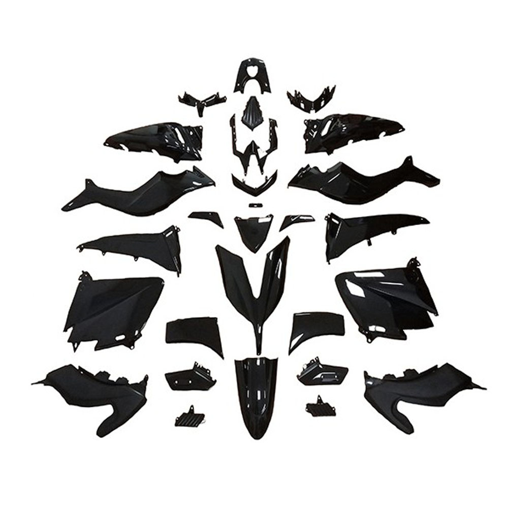 Kit carene stampate ad iniezione Nere per YAMAHA T-MAX 530 2015-2016
