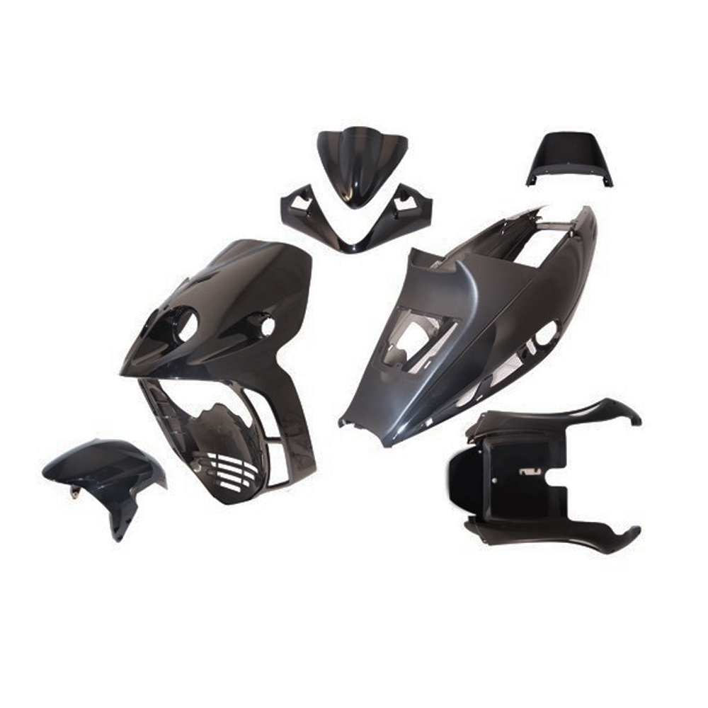 Kit carene stampate ad iniezione Nere per MALAGUTI PHANTOM F12 LC 2003-2007