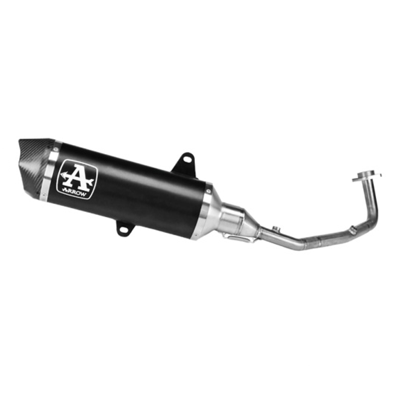 Scarico completo Arrow con terminale Urban racing Alluminio Dark fondello carbonio per HONDA FORZA 350 2025-2026