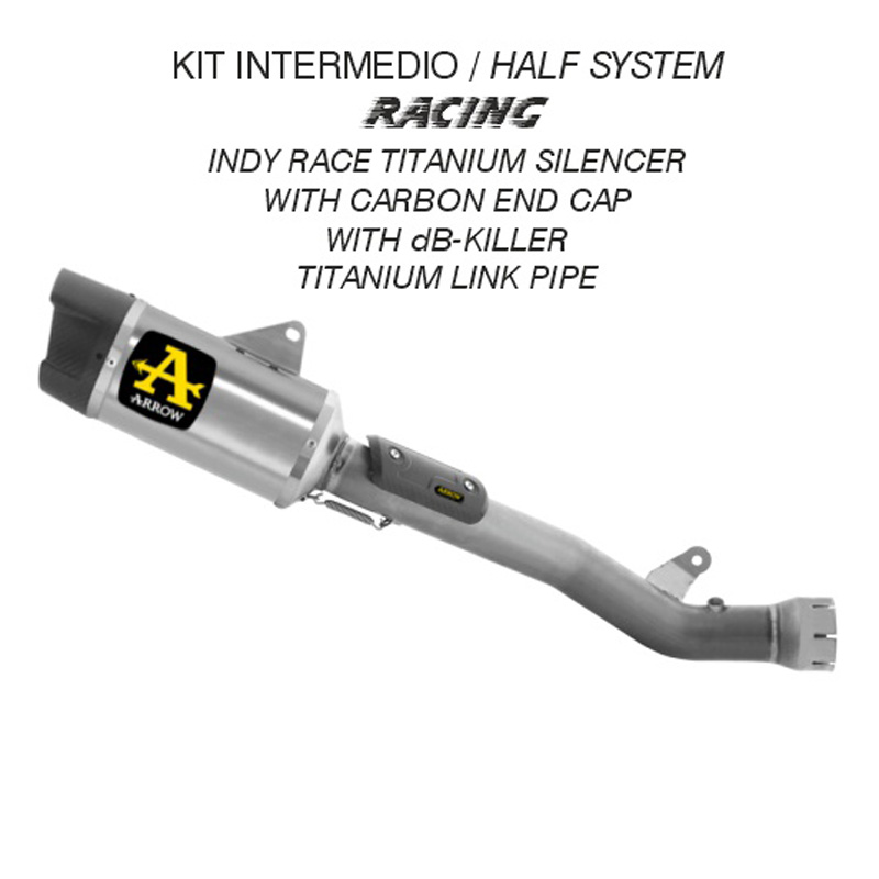 Kit intermedio Arrow Indy-Race Full Titanium fondello carbonio per KAWASAKI ZX-10R / ZX-10RR 2026