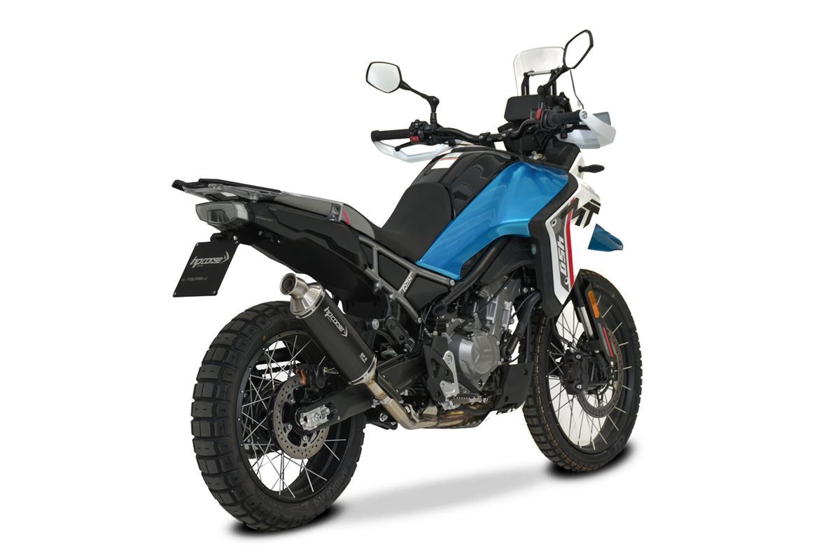 Silenziatore omologato HP Corse SP-2 Short Black Titanium per CFMOTO 450 MT 2025-2026, Immagine 3