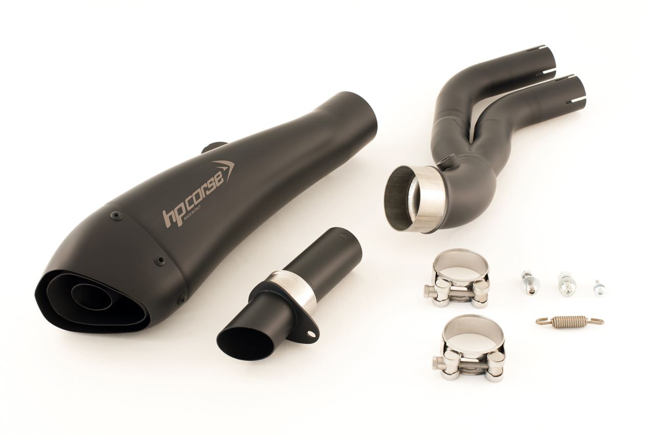 Silenziatore racing HP Corse Hydroform Black con Raccordo Decat per HONDA CB 1000 R 2008-2017