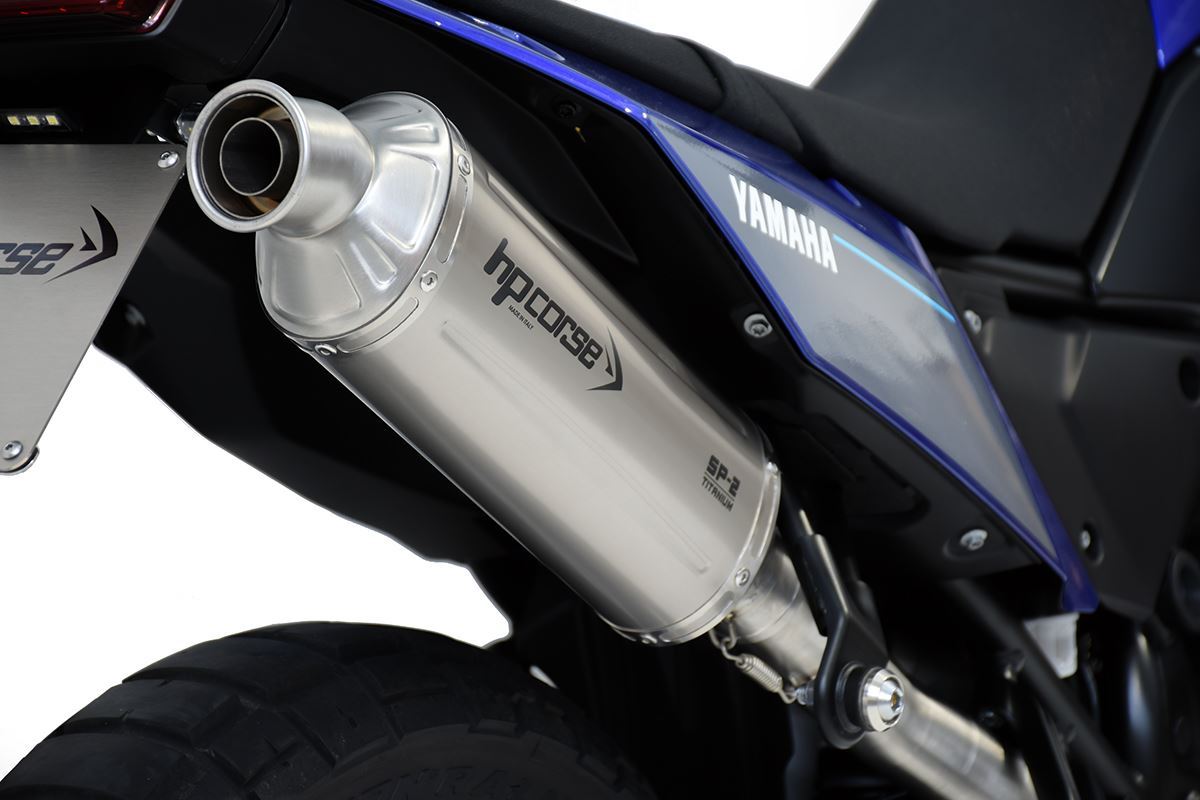 Silenziatore omologato HP Corse SP-2 Short Titanium Passaggio Alto per YAMAHA TENERE' 700 2019-2025