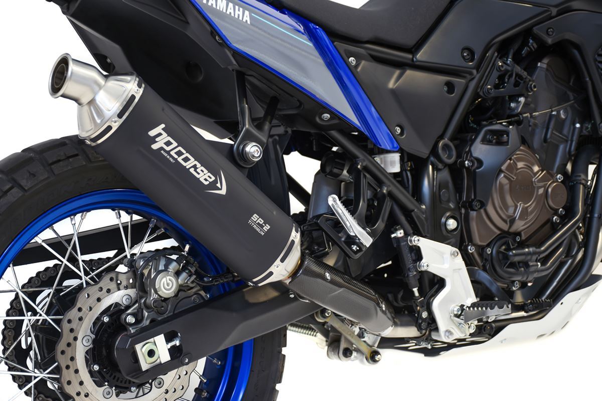 Silenziatore omologato HP Corse SP-2 350 Black Titanium Passaggio Basso per YAMAHA TENERE' 700 2019-2025