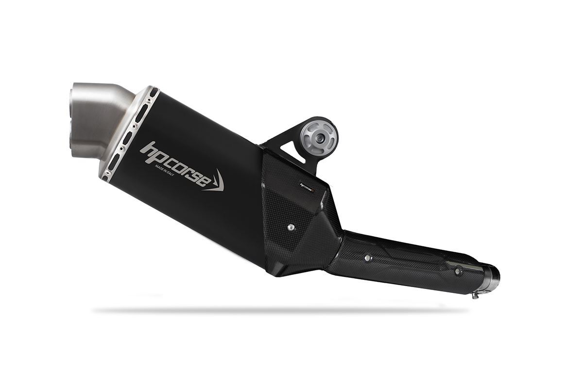 Silenziatore omologato HP Corse 4-TRACK R Short Black per YAMAHA TENERE' 700 2019-2025