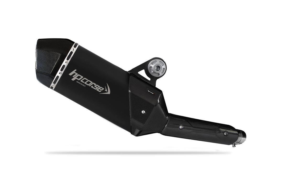 Silenziatore omologato HP Corse SPS Carbon Short Black per YAMAHA TENERE' 700 2019-2025