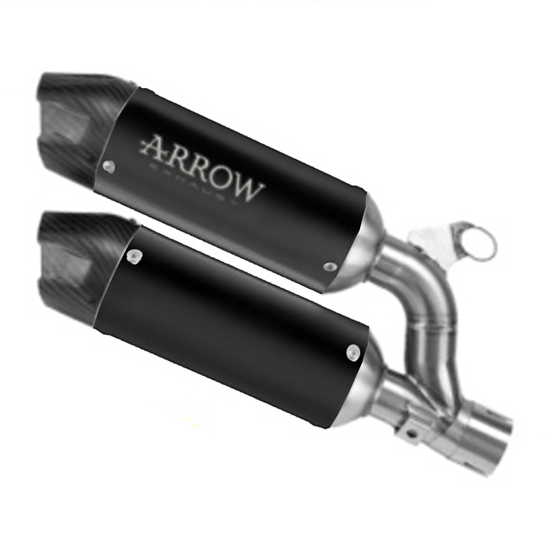 Terminali omologati Arrow Round-Sil Titanio Dark per DUCATI MONSTER V2 2026