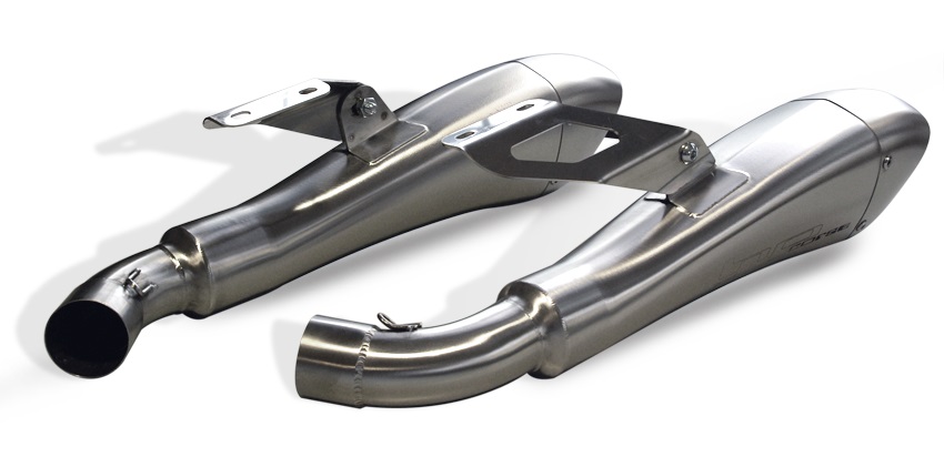 Coppia silenziatori omologati HP Corse Hydroform Satin per DUCATI MONSTER 1100 2008-2013