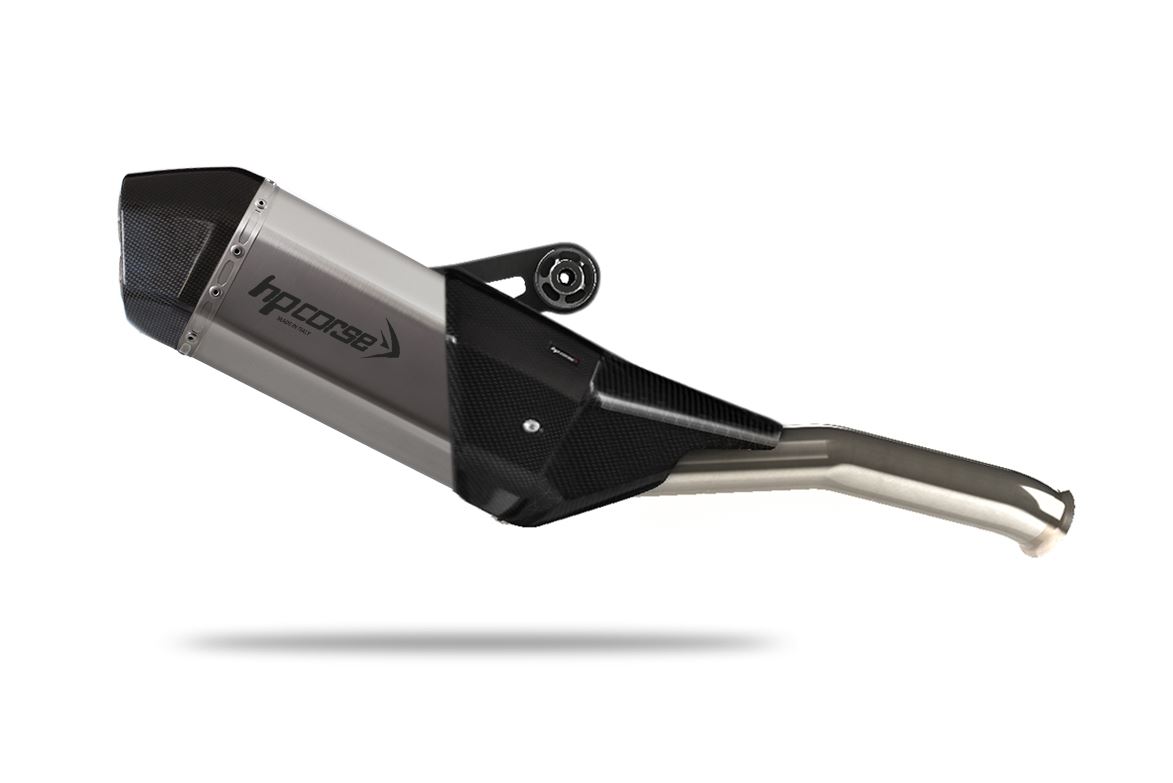 Silenziatore omologato HP Corse SPS Carbon Short Satin per KTM 790 ADVENTURE R RALLY 2019-2024