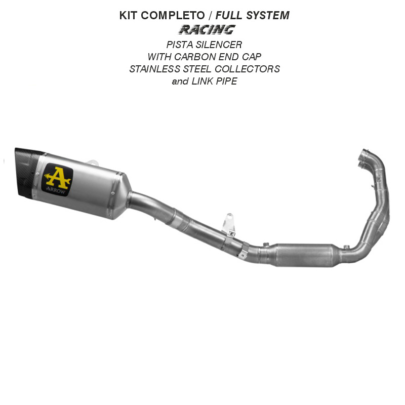 Scarico completo Arrow con terminale racing Pista Titanio per APRILIA TUONO 457 2025-2026