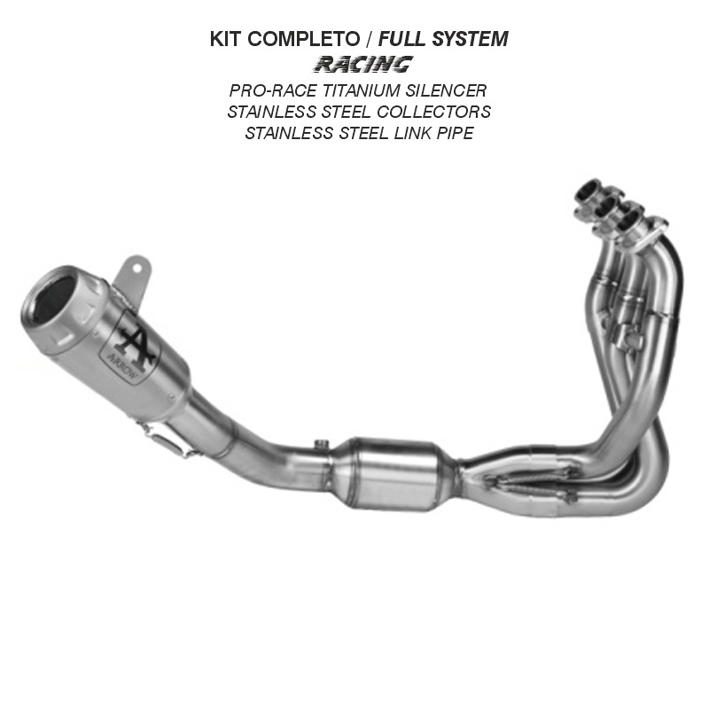 Scarico completo racing Arrow con terminale Pro-Race Titanio fondello titanio per TRIUMPH STREET TRIPLE 765 RX 2026