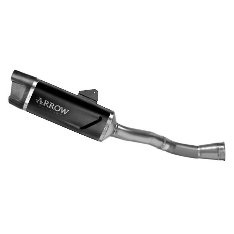 Terminale omologato Arrow Indy-Race Evo Alluminio Dark fondello carbonio per ZONTES ZT703-RR 2025-2026